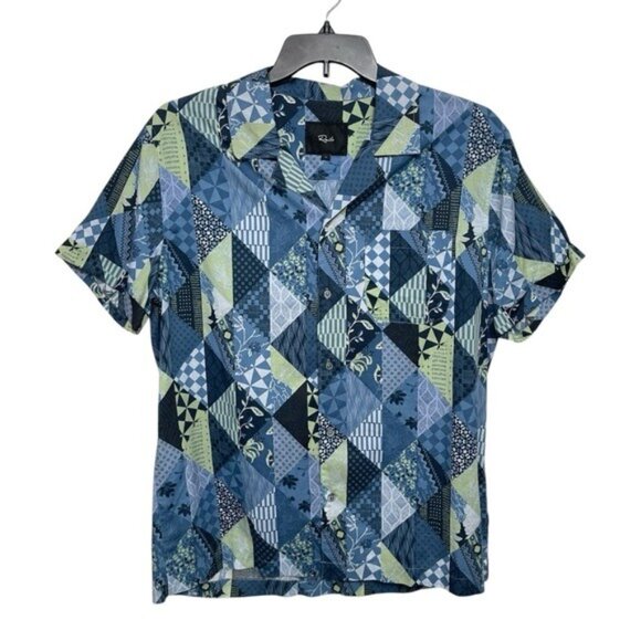 New RAILS  Moreno Shirt Triangle Patchwork Shadow Size L - Picture 4 of 15